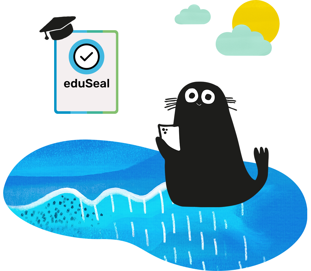 EduSeal Illustration mit Seehund